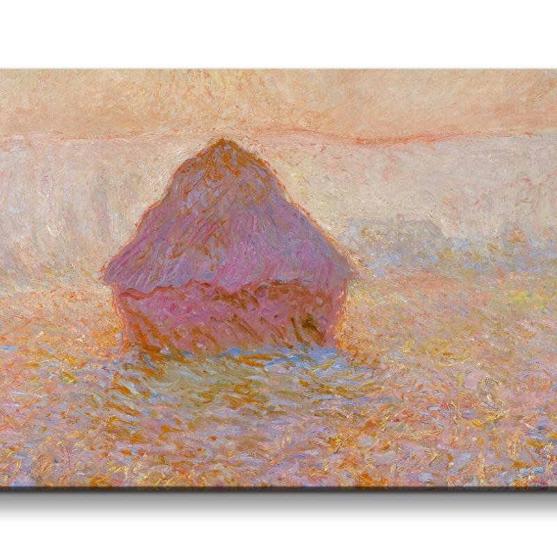 Remaster 120x60cm Claude Monet Impressionismus weltberühmtes Wandbild Heuhaufen Ernte Sommer Zeitlos