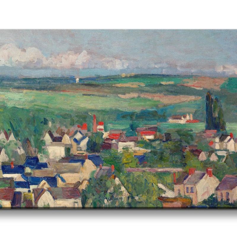 Remaster 120x60cm Paul Cézanne weltberühmtes Wandbild Auvers Panoramic View Landschaft