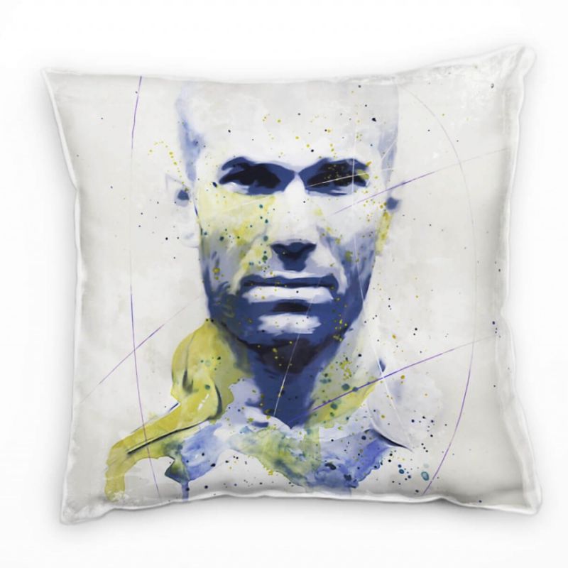 Zinedine Zidane IV Deko Kissen Bezug 40x40cm für Couch Sofa Lounge Zierkissen