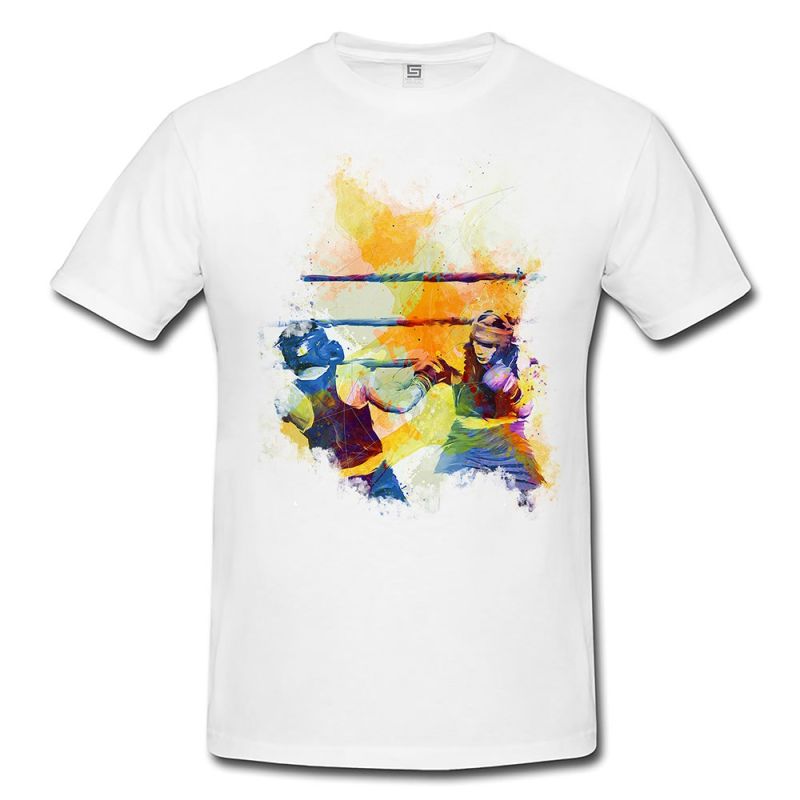 Boxen VI  Herren und Damen T-Shirt Sport Motiv aus Paul Sinus Aquarell