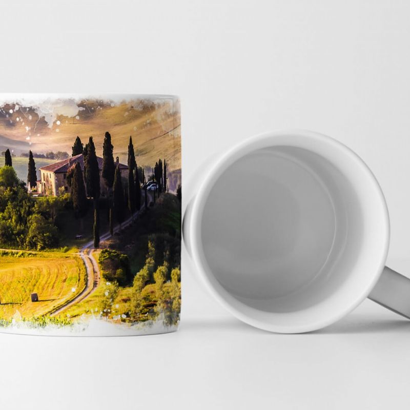 Tasse Geschenk Landschaftsfotografie – Sonniges Toskana Italien