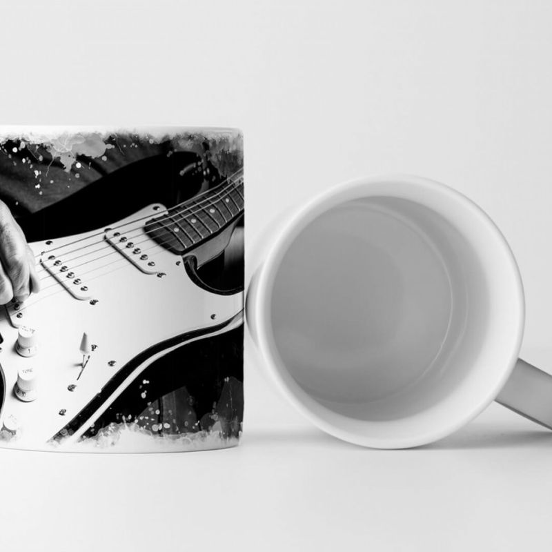 Tasse Geschenk Künstlerische Fotografie – Mann mit E-Gitarre