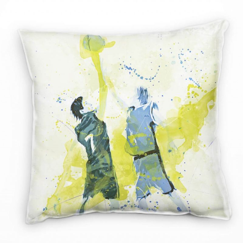 Basketball Deko Kissen Bezug 40x40cm für Couch Sofa Lounge Zierkissen