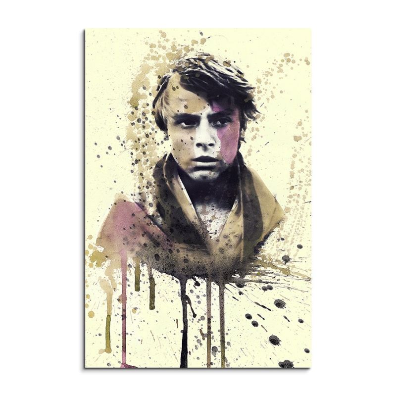 Star Wars Luke Skywalker 90x60cm  Aquarell Art Leinwandbild