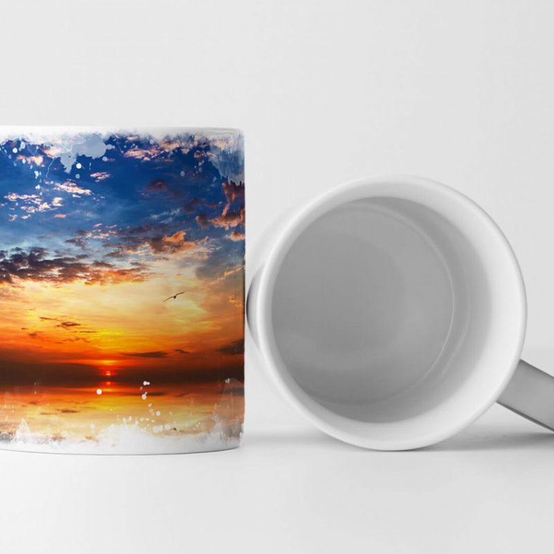 Tasse Geschenk Landschaftsfotografie – Spiegelnder bunter Sonnenaufgang