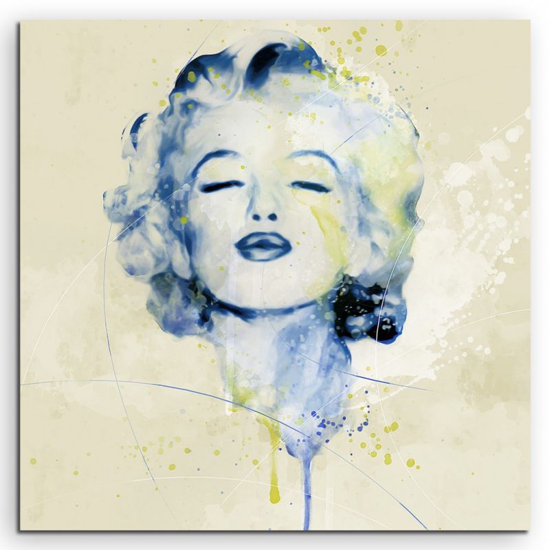 Marilyn Monroe X Aqua 60x60cm Wandbild Aquarell Art