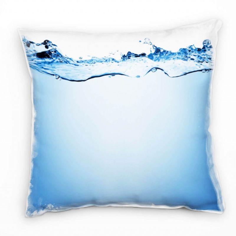 künstlerische Fotografie, Wasser, blau Deko Kissen 40x40cm für Couch Sofa Lounge Zierkissen