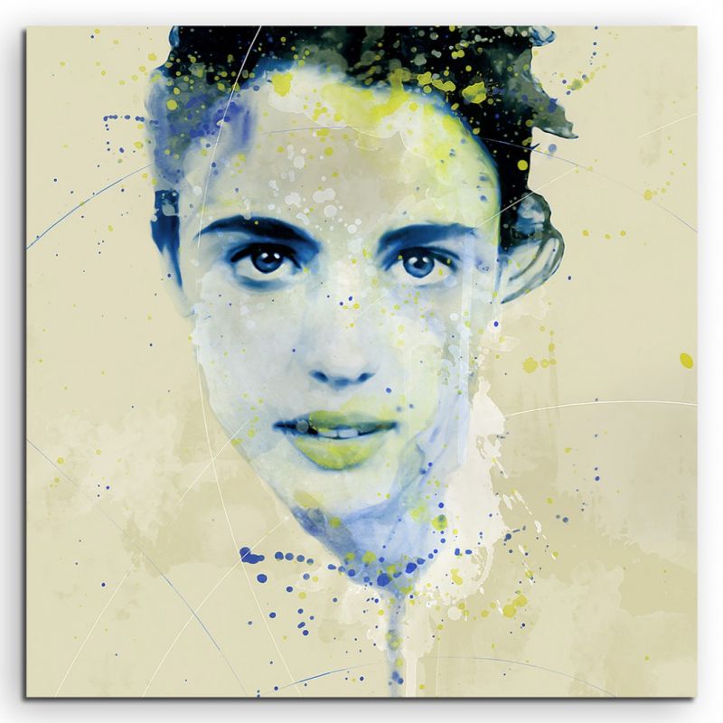 Margaret Qualley I Aqua 60x60cm Wandbild Aquarell Art