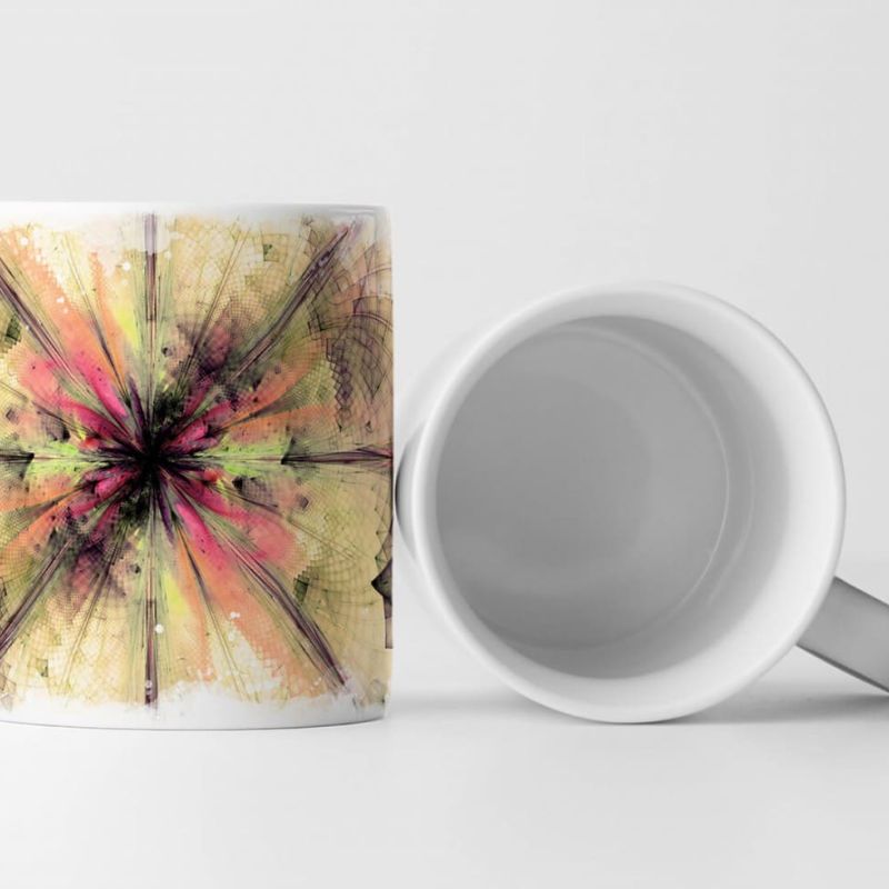 Tasse Geschenk  Abstrakte geometrische Blüte