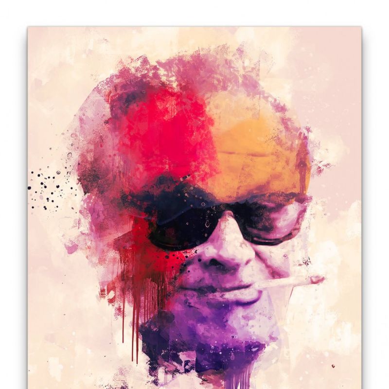 Jack Nicholson Porträt Abstrakt Kunst Filmlegende Schauspieler 60x90cm Leinwandbild