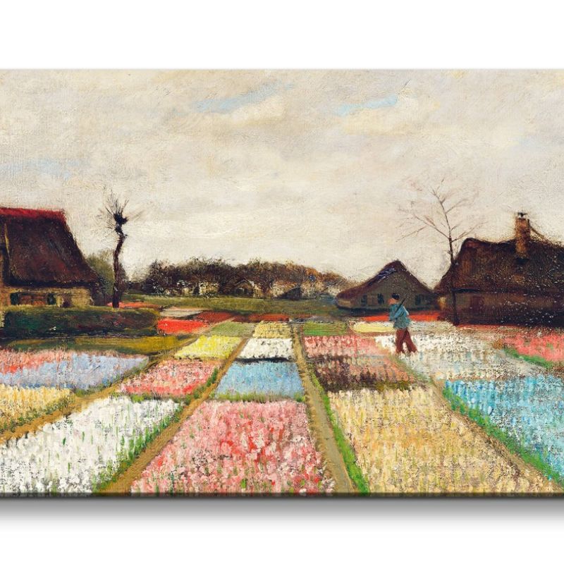 Remaster 120x60cm Flower Beds in Holland Vincent Van Gogh zeitlose Kunst Impressionismus