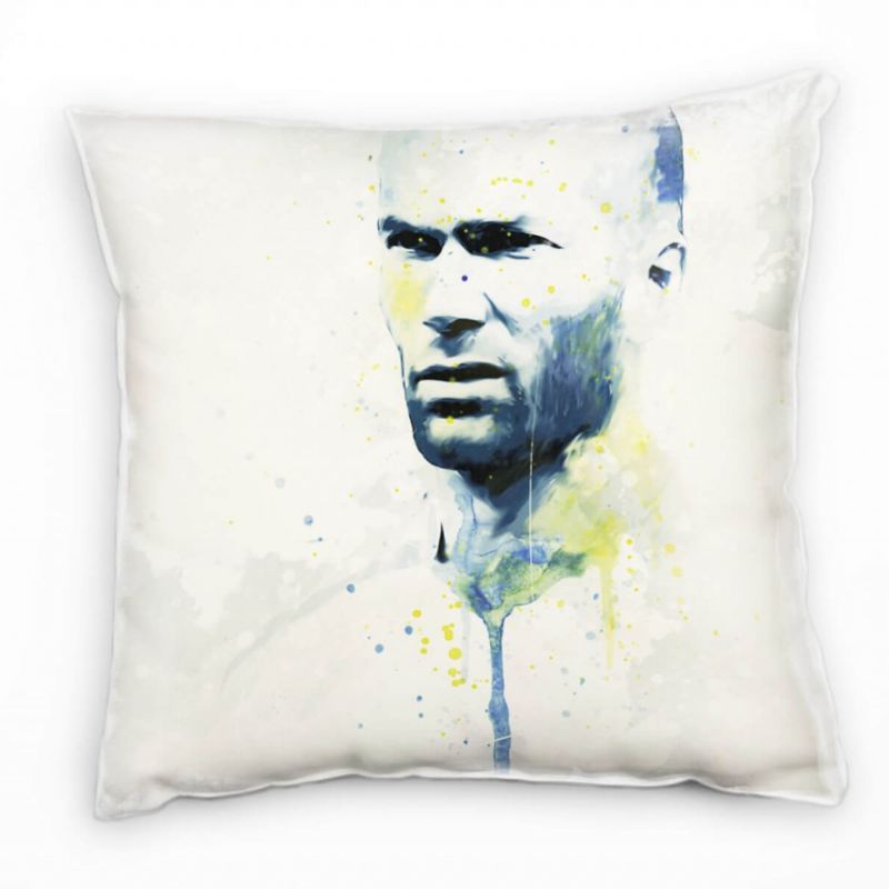 Zinedine Zidane I Deko Kissen Bezug 40x40cm für Couch Sofa Lounge Zierkissen