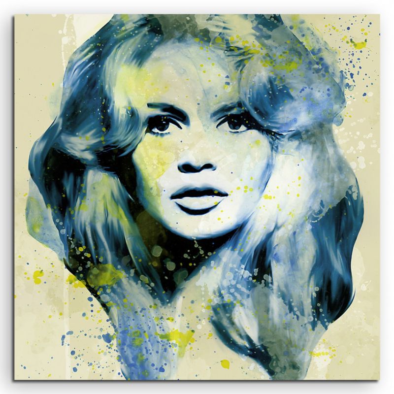 Brigitte Bardot VII Aqua 60x60cm Wandbild Aquarell Art