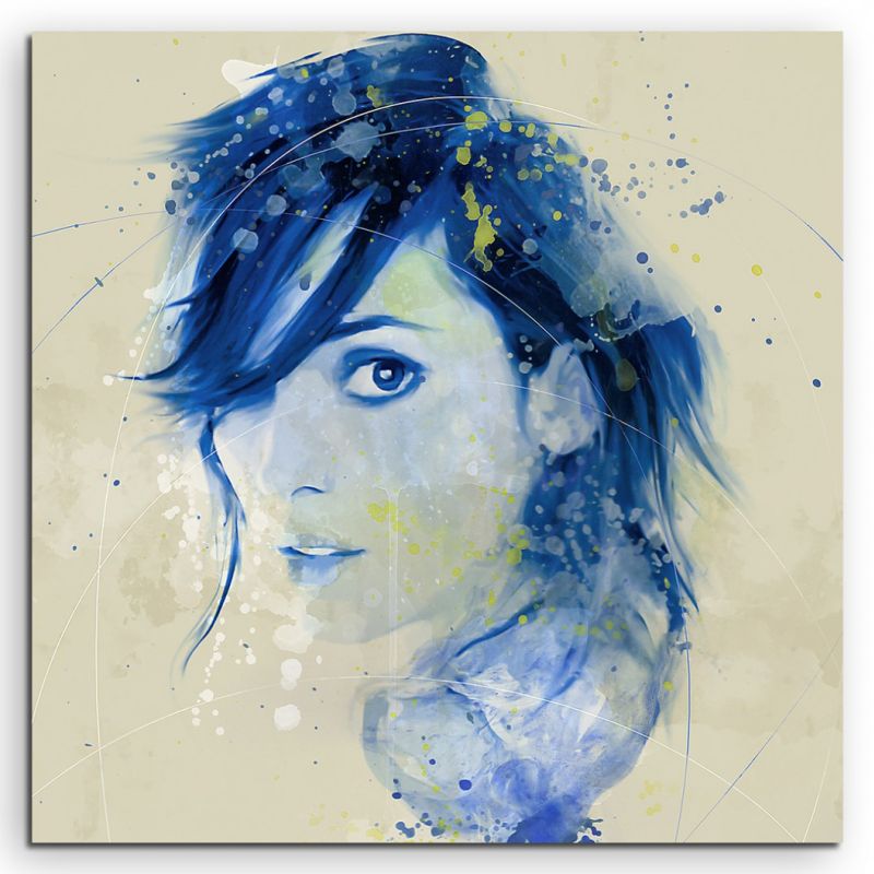 Winona Ryder I Aqua 60x60cm Wandbild Aquarell Art