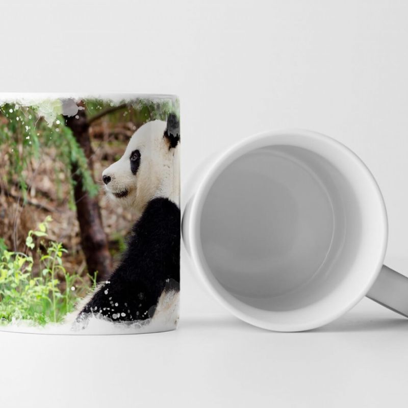 Tasse Geschenk Tierfotografie – Riesiger Panda bei der Pause