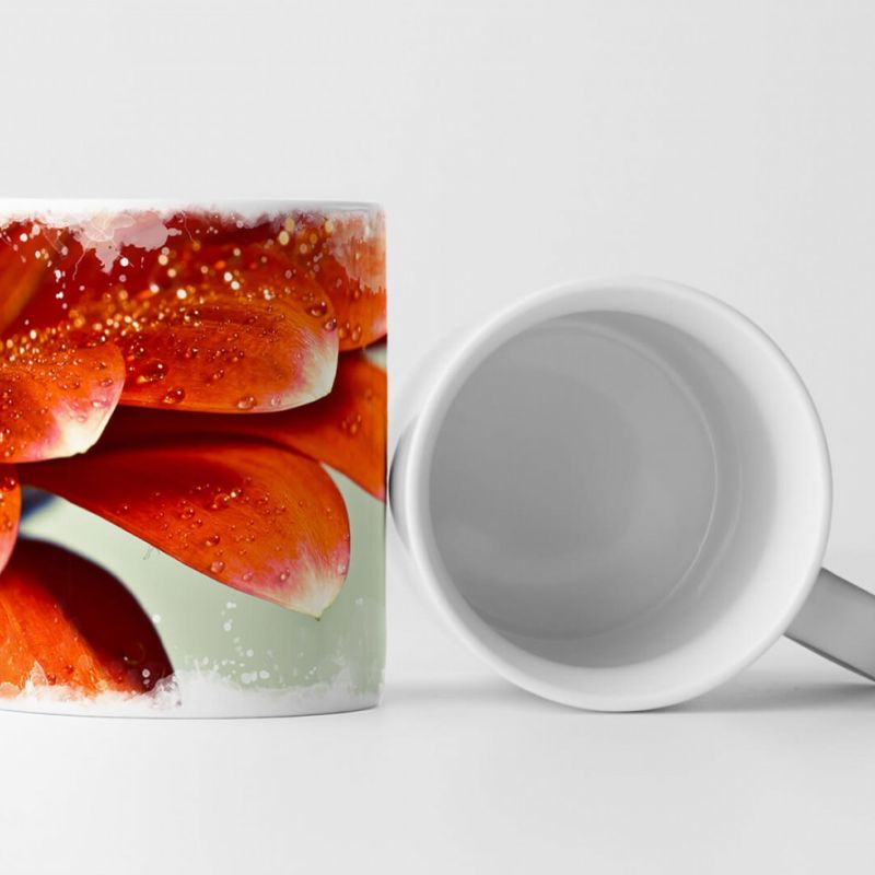 Tasse Geschenk Naturfotografie – Rote Gerbera