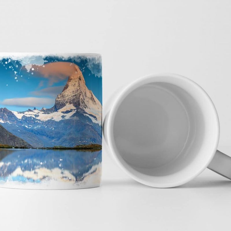 Tasse Geschenk Landschaftsfotografie – Alpensee in der Schweiz