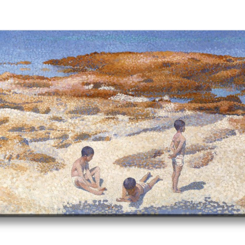 Remaster 120x60cm Henri Edmond Cross weltberühmtes Wandbild Impressionismus Farbenfroh Beach at Caba