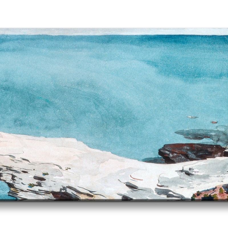 Remaster 120x60cm Winslow Homer weltberühmtes Wandbild Natural Bridge Bermuda Südsee Paradies