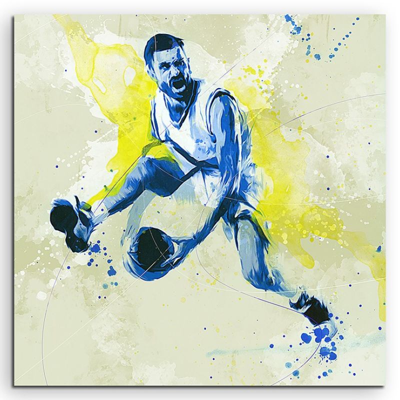 Basketball III 60x60cm SPORTBILDER Paul Sinus Art Splash Art Wandbild Aquarell Art