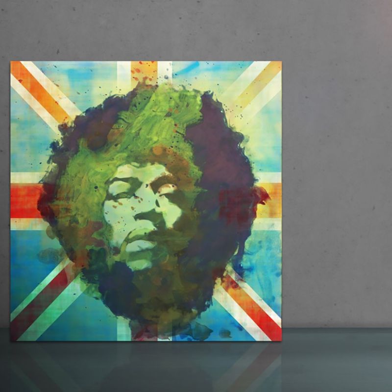 Jimi Hendrix ENGLAND 100x100cm