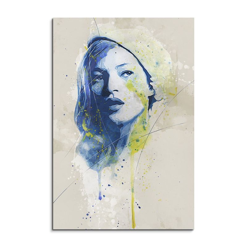 Kate Moss Aqua 90×60 cm Aquarell Kunstbild