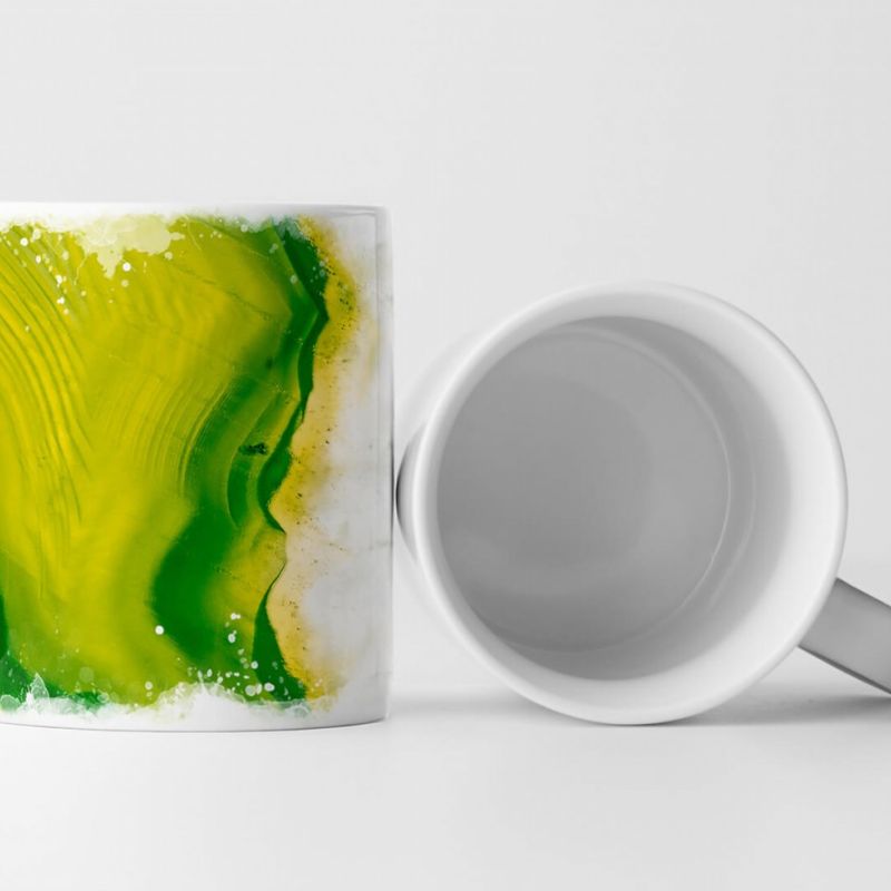 Tasse Geschenk Künstlerische Fotografie – Grüne Geode im Detail