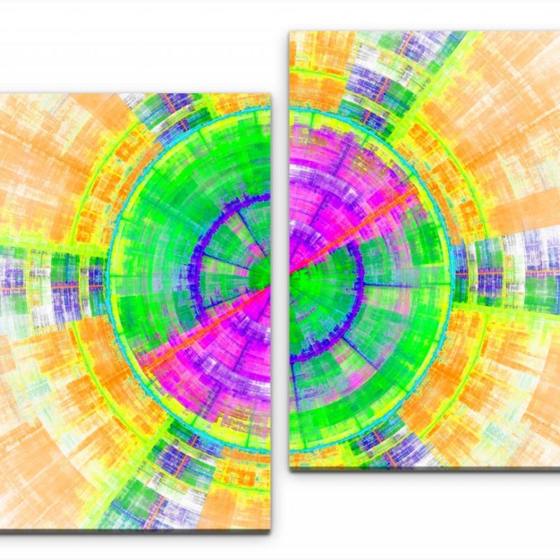 lebhaftes kreisförmiges Design Wandbild in verschiedenen Größen