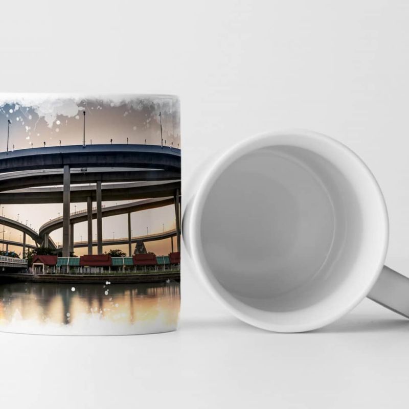 Tasse Geschenk Fotografie – Bhumibol Brücke in Bangkok