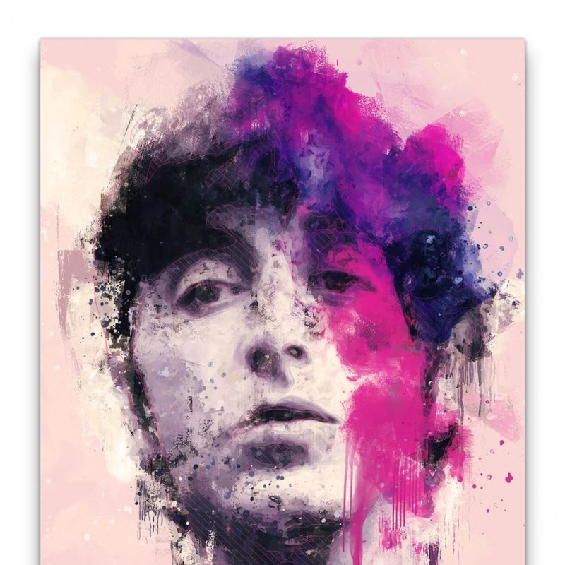 McCartney Porträt Abstrakt Kunst Musiklegende 60x90cm Leinwandbild