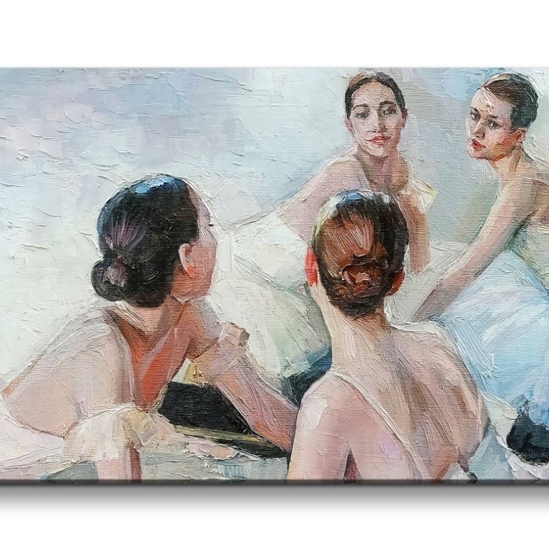 Leinwandbild 120x60cm Malerisch Ballett Ballerina junge Frauen Kunstvoll Schön