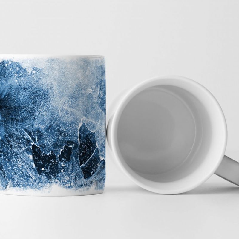 Tasse Geschenk Künstlerische Fotografie – Detailaufnahme von Eis