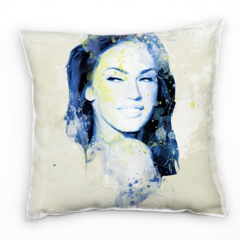 Megan Fox Deko Kissen Bezug 40x40cm für Couch Sofa Lounge Zierkissen