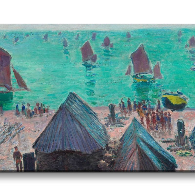 Remaster 120x60cm Claude Monet Impressionismus weltberühmtes Wandbild Boote Meer