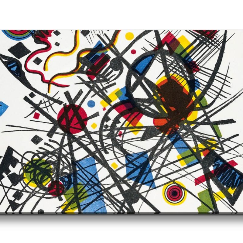 Remaster 120x60cm Wassily Kandinsky weltberühmtes Wandbild Farbenfroh Zeitlos Bauhausmappe