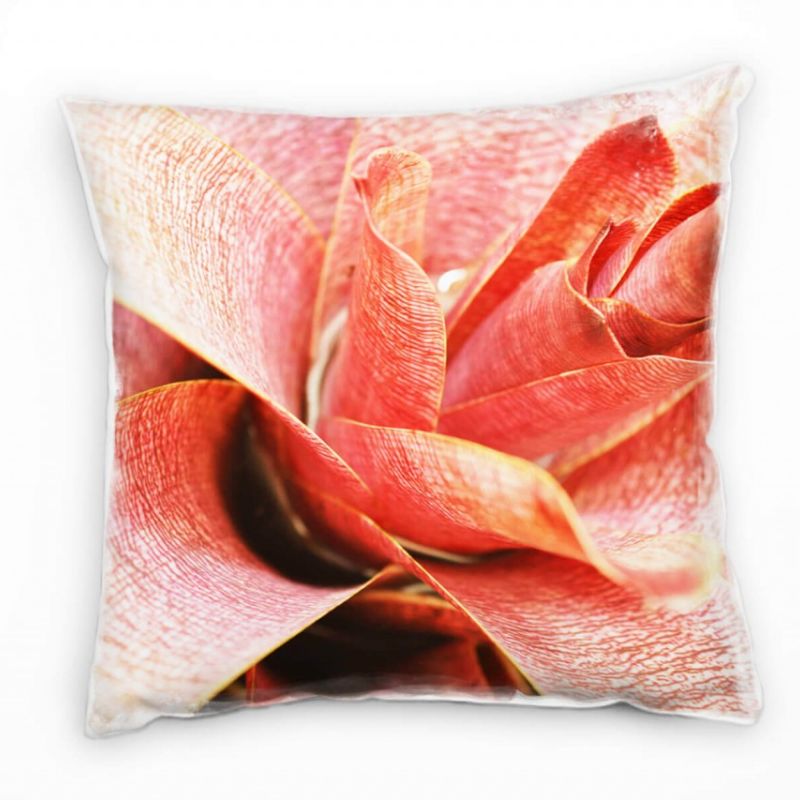 Macro, Blumen, rot, exotisch Deko Kissen 40x40cm für Couch Sofa Lounge Zierkissen