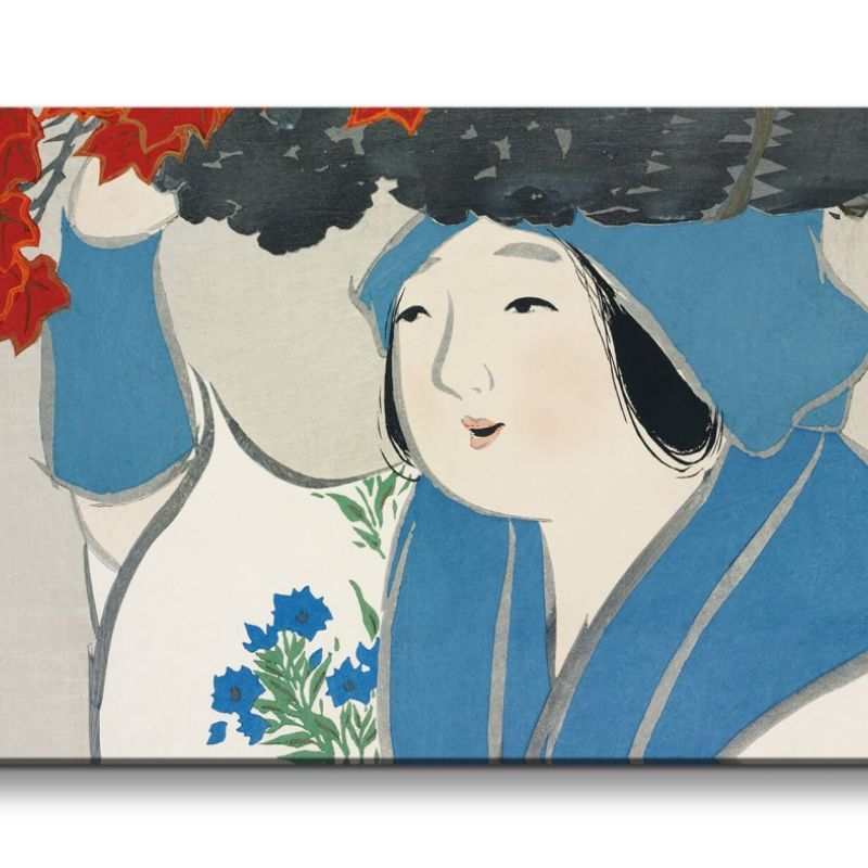 Remaster 120x60cm Kamisaka Sekka traditionelle japanische Kunst Woman from Momoyogusa