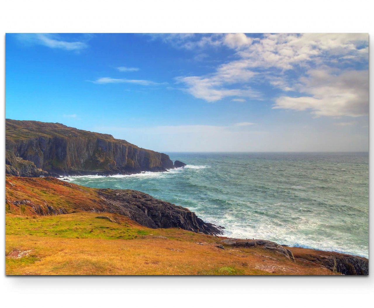 Landschaft  Blick übers Meer – Leinwandbild