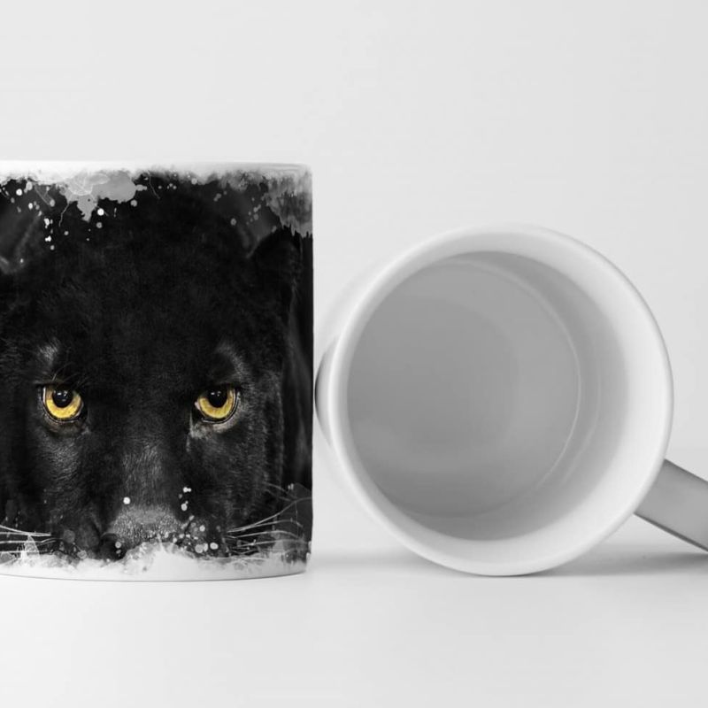 Tasse Geschenk Tierfotografie – liegender Panther