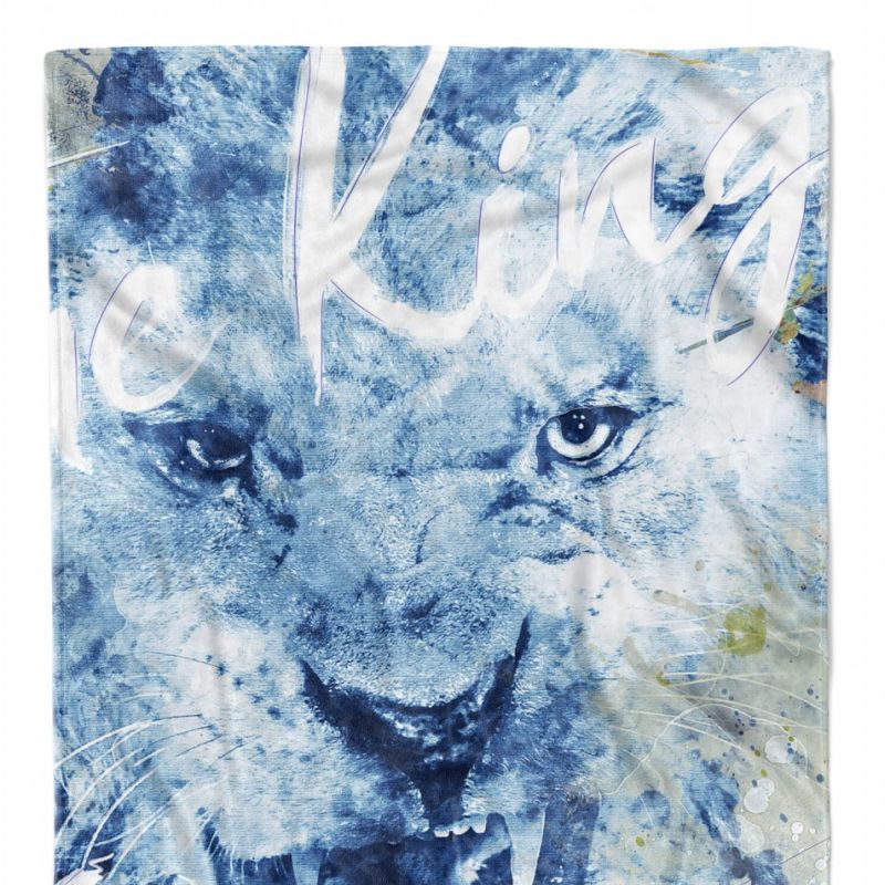 Handtuch Strandhandtuch Saunatuch Kuscheldecke SplashArt Tier Serie Kunstvoll Lion King M