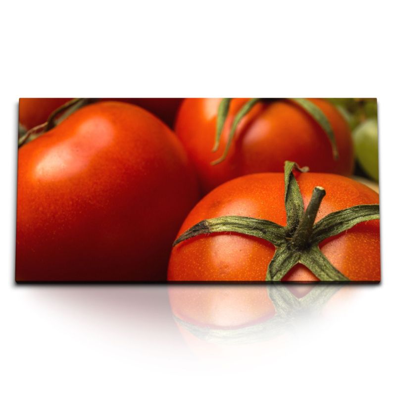 Kunstdruck Bilder 120x60cm Tomaten Gemüse Küchenbild Küche Nahaufnahme