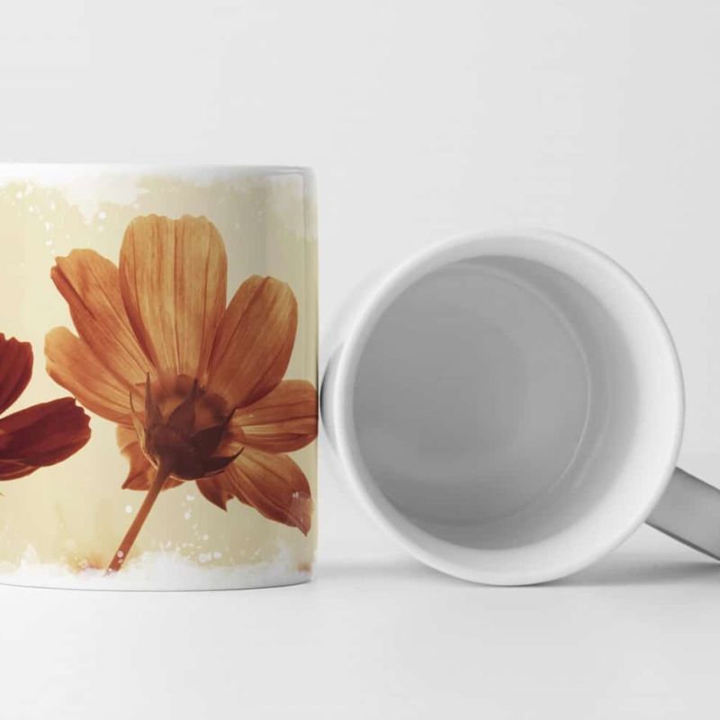 Tasse Geschenk Retrofotografie – Blumen mit Himmel im Retrolook