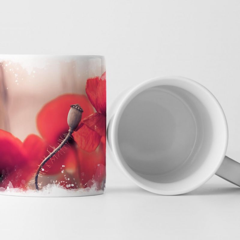 Tasse Geschenk Naturfotografie – Klatschmohn im Sommer