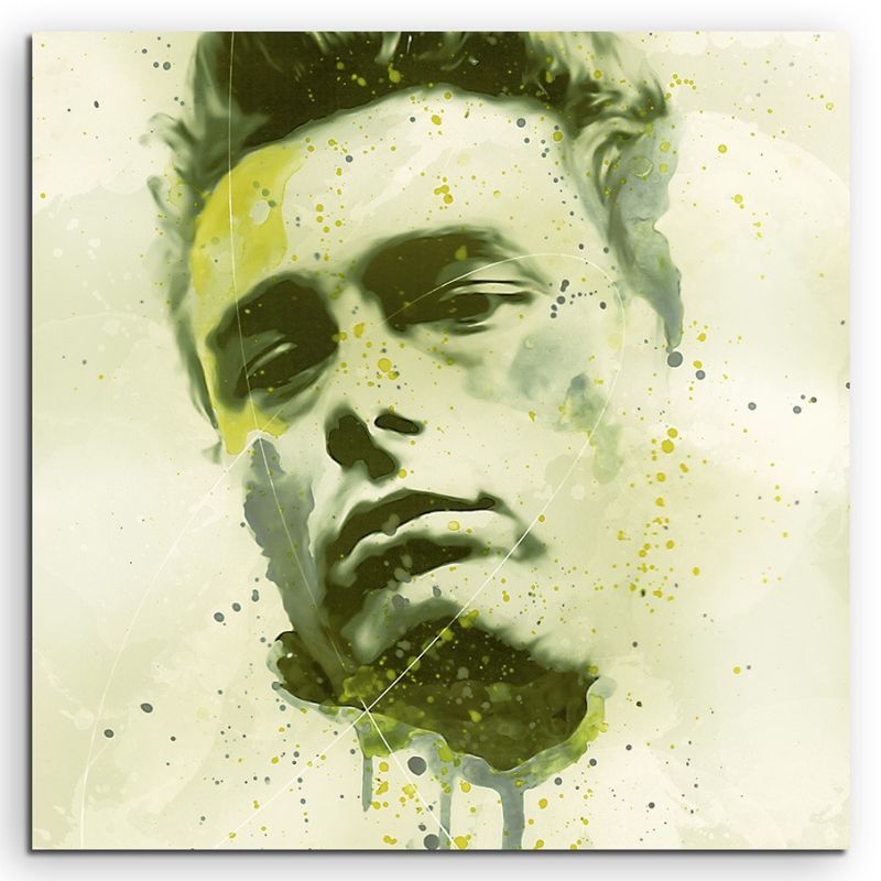 James Dean Splash 60x60cm Kunstbild als Aquarell auf Leinwand