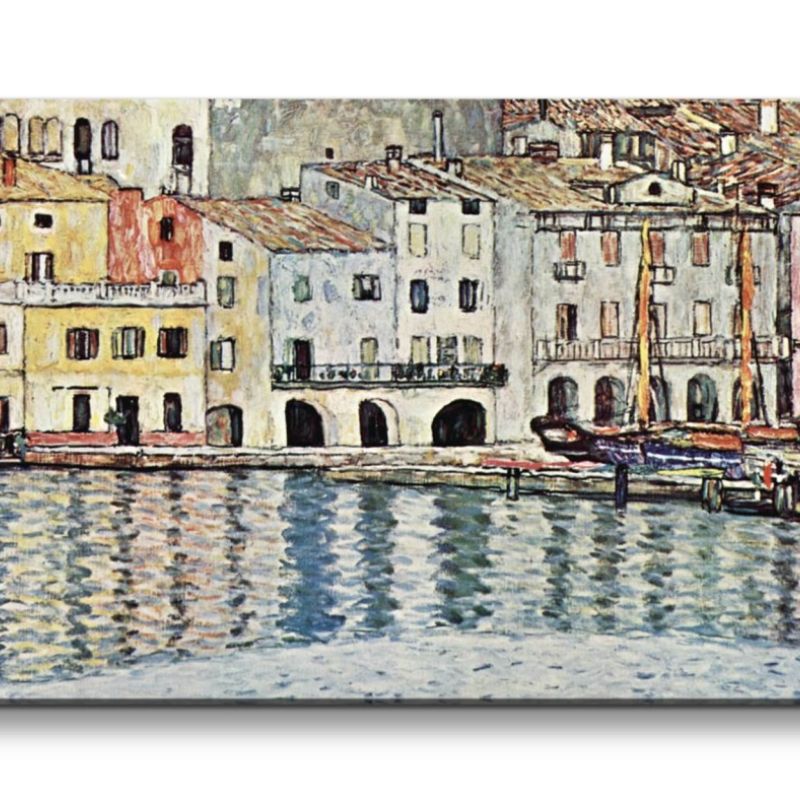 Remaster 120x60cm Gustav Klimt’s Malcesine am Gardasee Zeitlos Weltkunst Schön