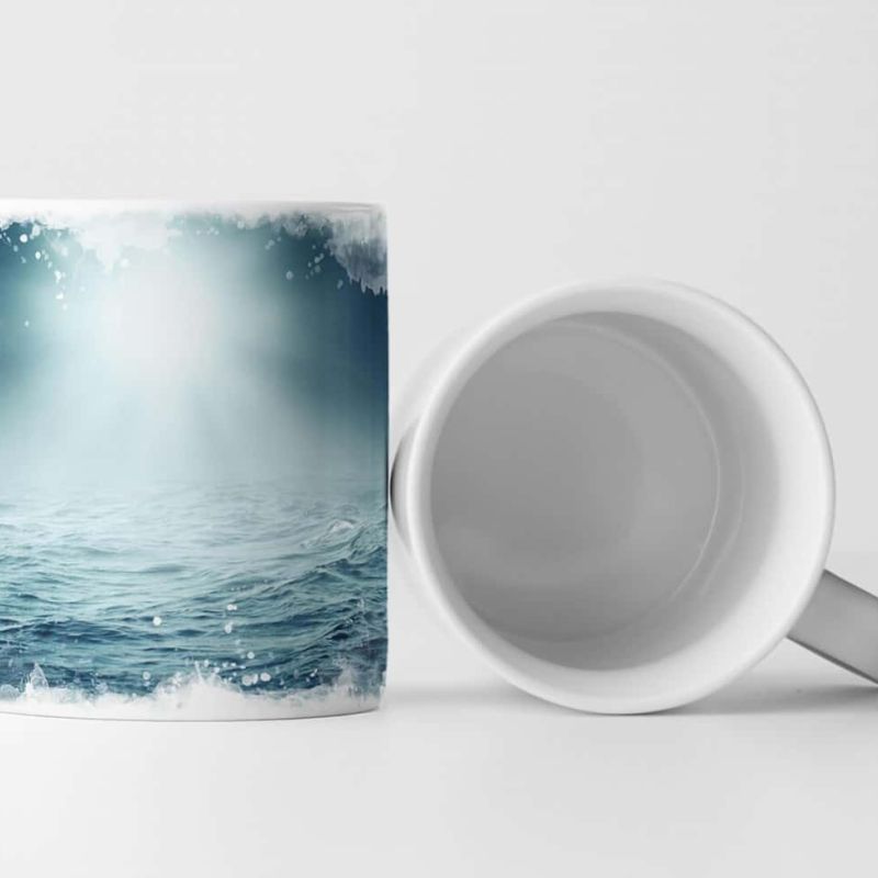 Tasse Geschenk Fotocollage von Sonne über dem Meer