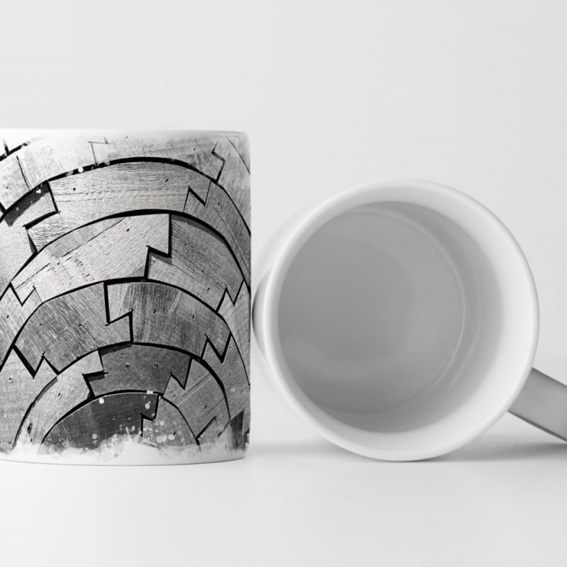 Tasse Geschenk abstraktes Bild- Holztextur