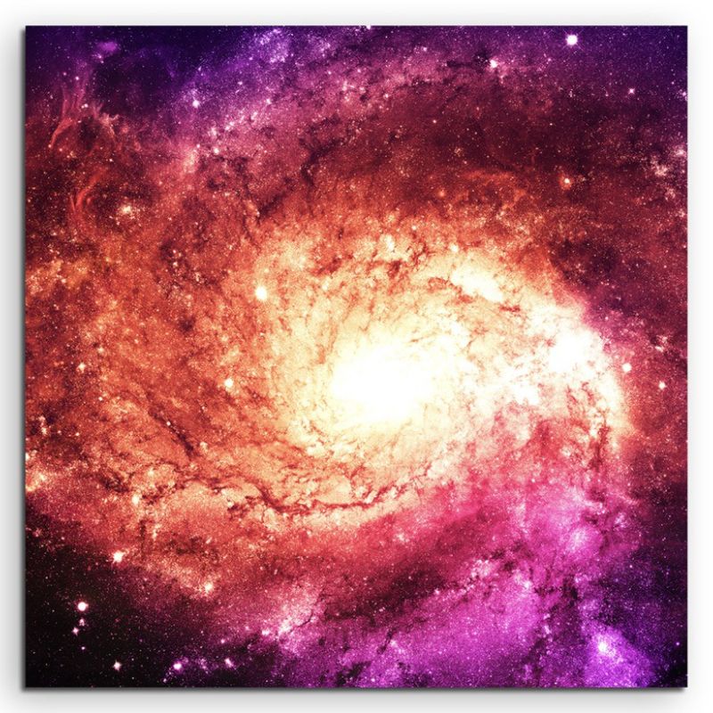 Illustration –  Magenta Galaxie auf Leinwand