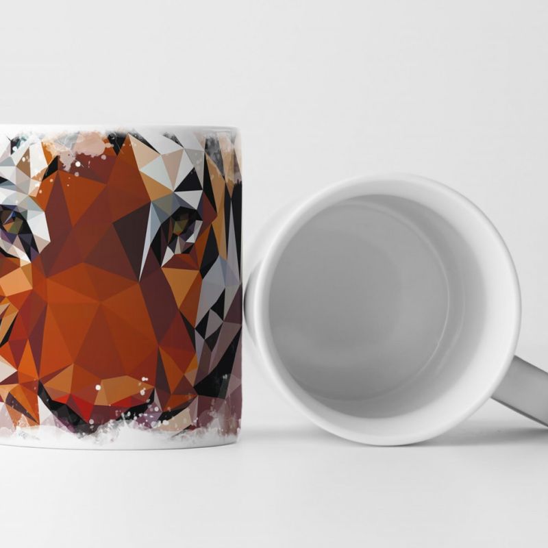 Tasse Geschenk Polygonaler Tiger