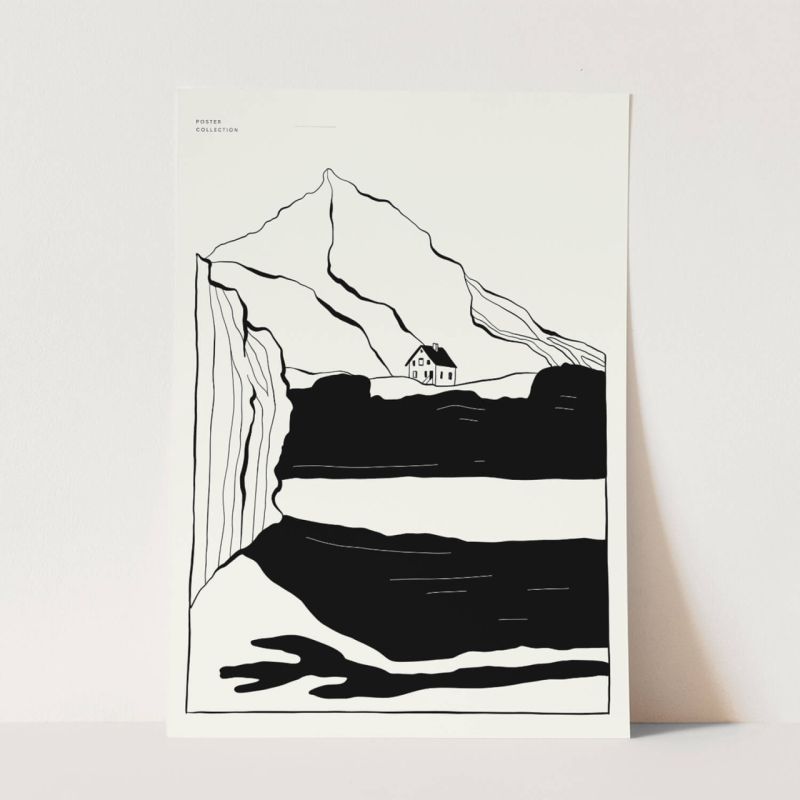 Graphische Kunst Modern Dekorativ Illustration Minimal Schwarz Weiß